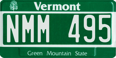 VT license plate NMM495