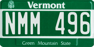 VT license plate NMM496