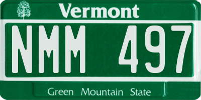 VT license plate NMM497