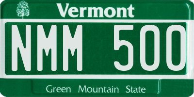 VT license plate NMM500