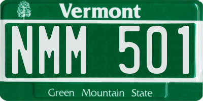VT license plate NMM501