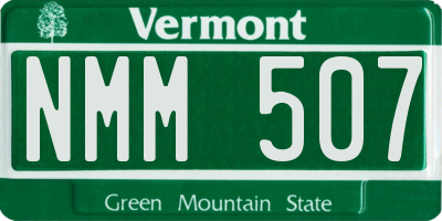 VT license plate NMM507