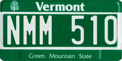 VT license plate NMM510