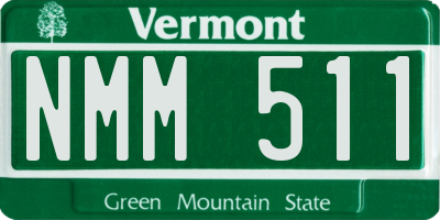 VT license plate NMM511