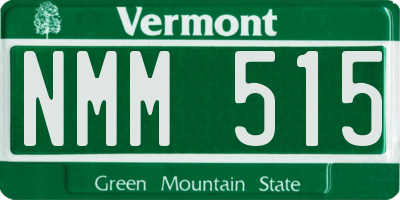 VT license plate NMM515
