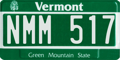 VT license plate NMM517