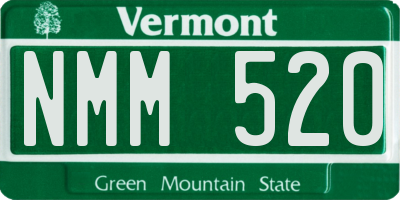 VT license plate NMM520
