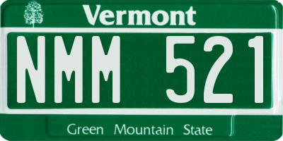 VT license plate NMM521