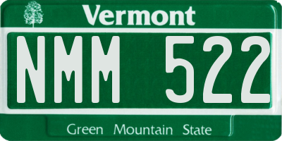 VT license plate NMM522