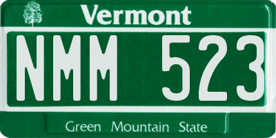VT license plate NMM523