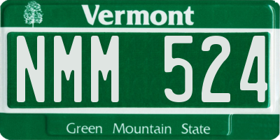 VT license plate NMM524