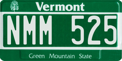 VT license plate NMM525