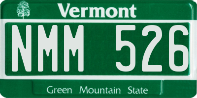 VT license plate NMM526