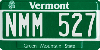 VT license plate NMM527