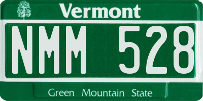 VT license plate NMM528
