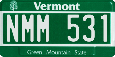 VT license plate NMM531