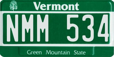 VT license plate NMM534