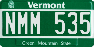 VT license plate NMM535
