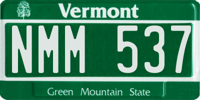 VT license plate NMM537