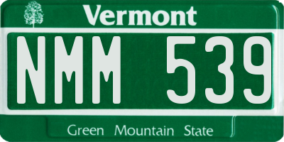 VT license plate NMM539