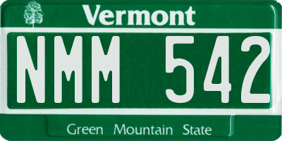 VT license plate NMM542