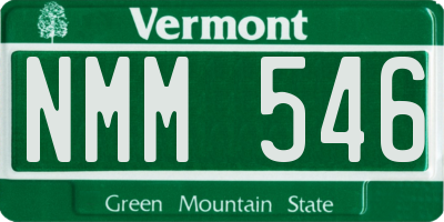 VT license plate NMM546