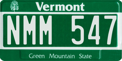VT license plate NMM547