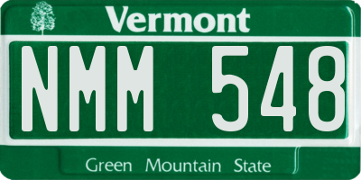 VT license plate NMM548