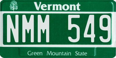 VT license plate NMM549