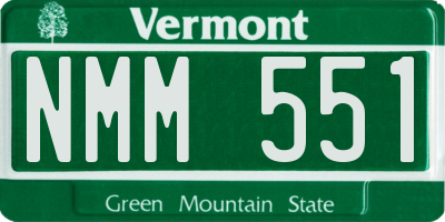 VT license plate NMM551