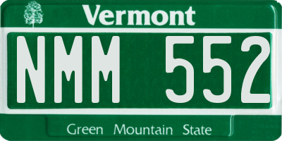 VT license plate NMM552