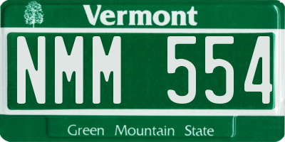 VT license plate NMM554