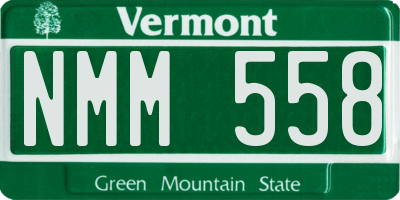 VT license plate NMM558