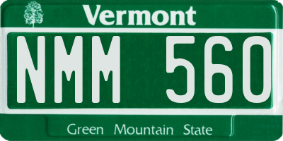 VT license plate NMM560