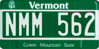 VT license plate NMM562