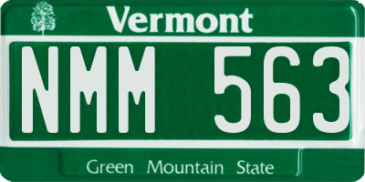 VT license plate NMM563