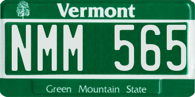 VT license plate NMM565