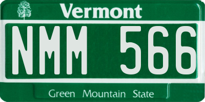 VT license plate NMM566