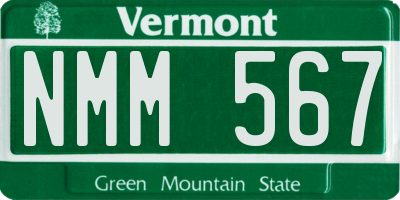 VT license plate NMM567