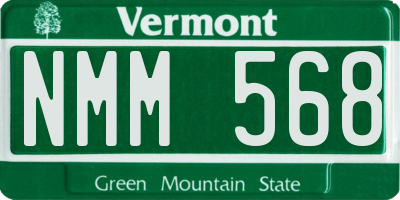 VT license plate NMM568