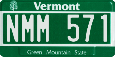 VT license plate NMM571
