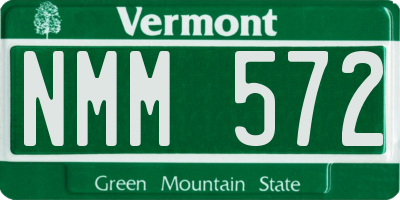 VT license plate NMM572