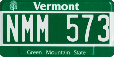VT license plate NMM573