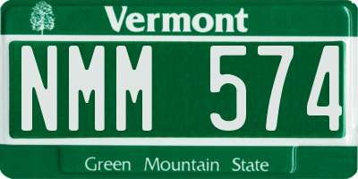VT license plate NMM574