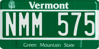 VT license plate NMM575