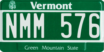 VT license plate NMM576