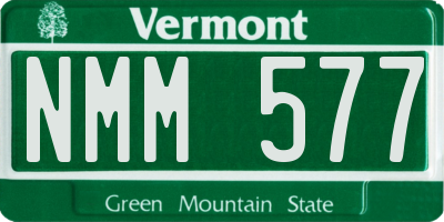VT license plate NMM577