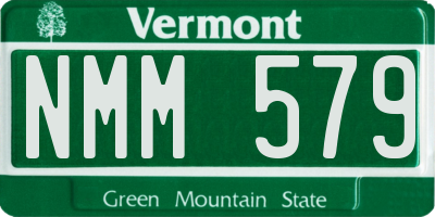 VT license plate NMM579