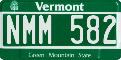 VT license plate NMM582