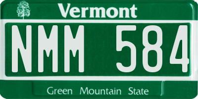 VT license plate NMM584